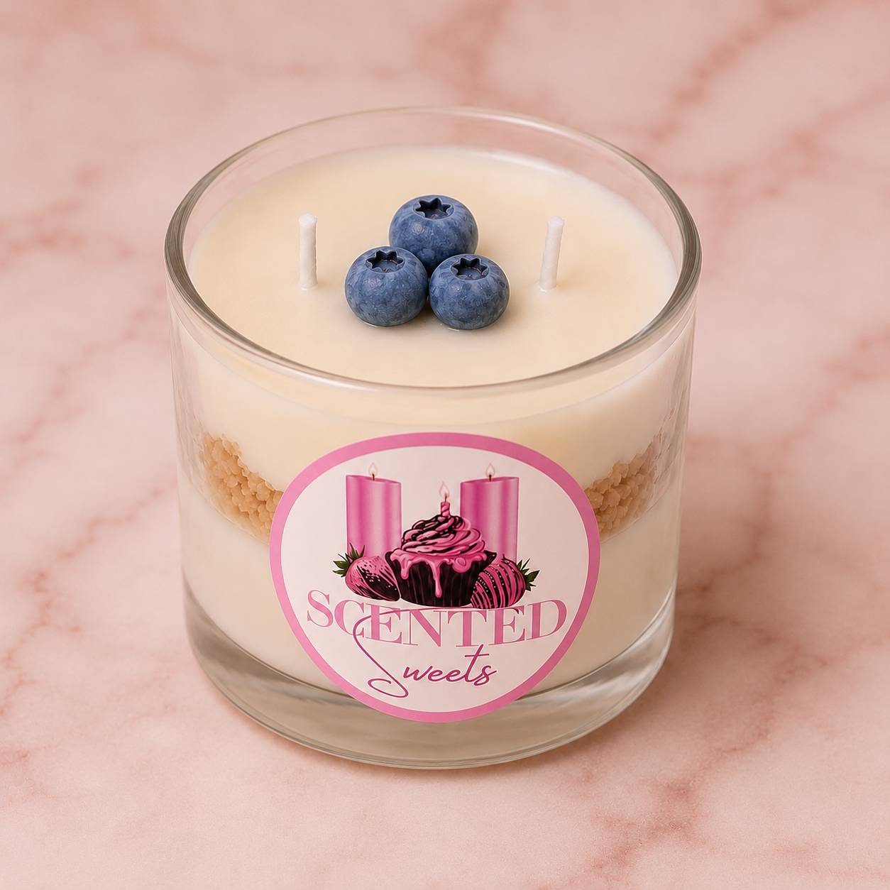 Blueberry Cheesecake Dessert Candle