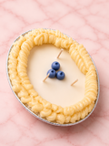 Blueberry Cheesecake Dessert Pie candle