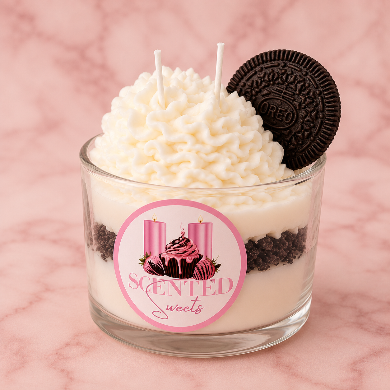 Crumbl-Iced Warm Cookie Dessert Candle